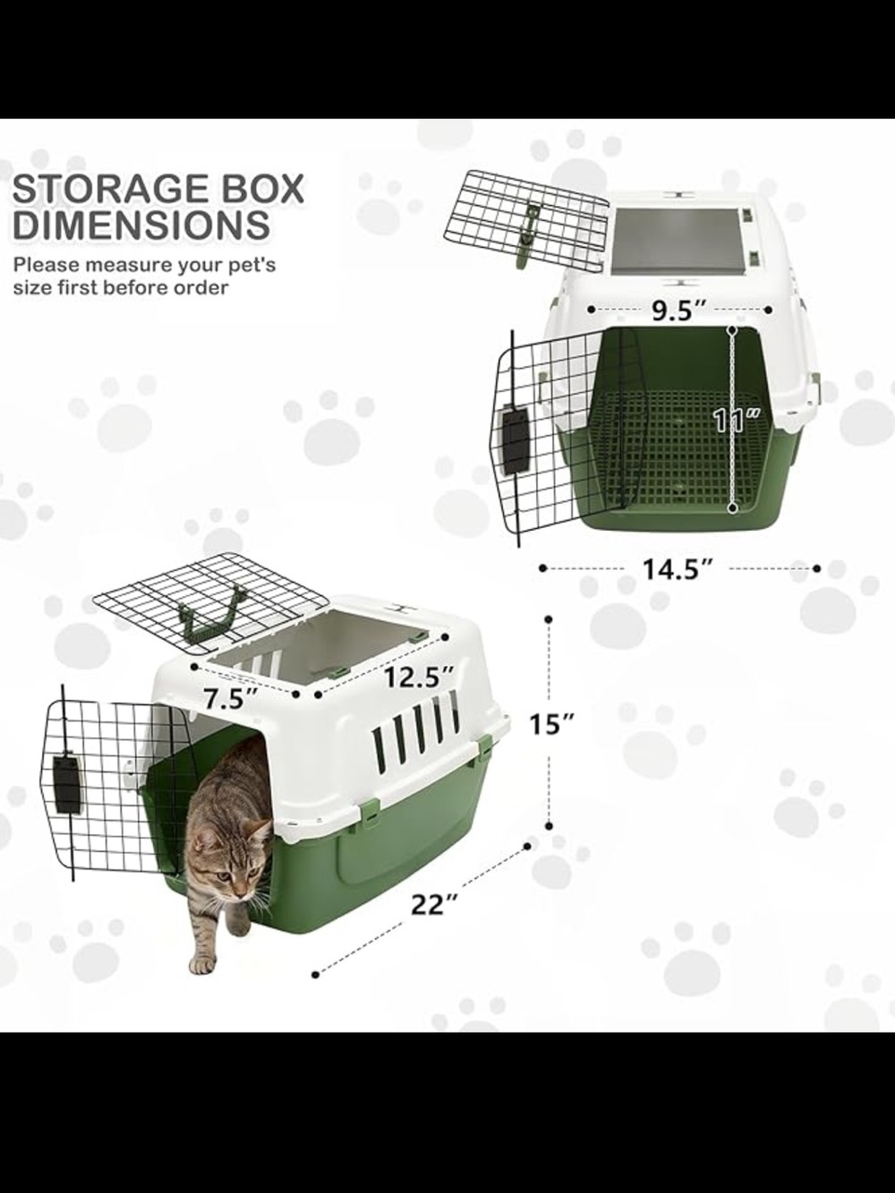 SMALL PET FLIGHT CARRIER CASE FOR ALL PETS 🐾💚🌟